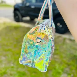 Holographic Boujee duffle bag