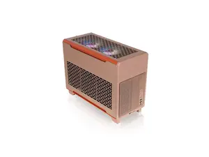 Thermaltake TR100 SFF Chassis; mITX Support; 18.9 Liters; PCIe 4.0 Riser Cable Included; 360mm GPU Clearance; 280mm Radiator Support; Removable PCIe Bracket; Gravel Sand; CA-11A-00SGNN-00