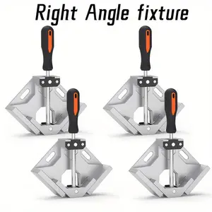 Right Angle Clamp Set, 1 Count Adjustable Height Non-slip Woodworking Clamp, Removable Surface Drill and Saw Clamp for Woodworking and DIY Projects