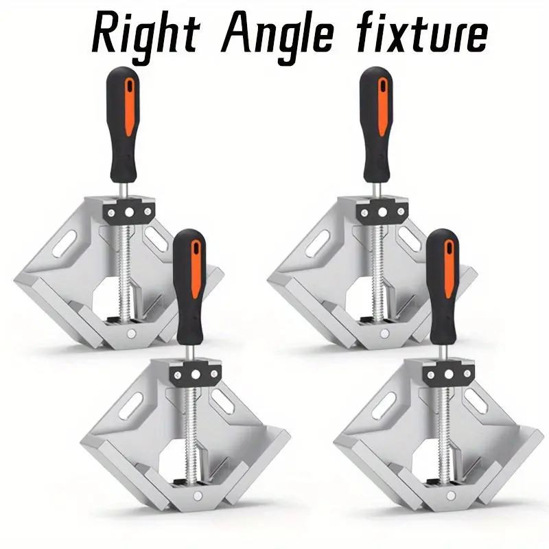 Right Angle Clamp Set, 1 Count Adjustable Height Non-slip Woodworking Clamp, Secure Clamp, Removable Surface Drill and Saw Clamp for Woodworking and DIY Projects, Clamp with Thread
