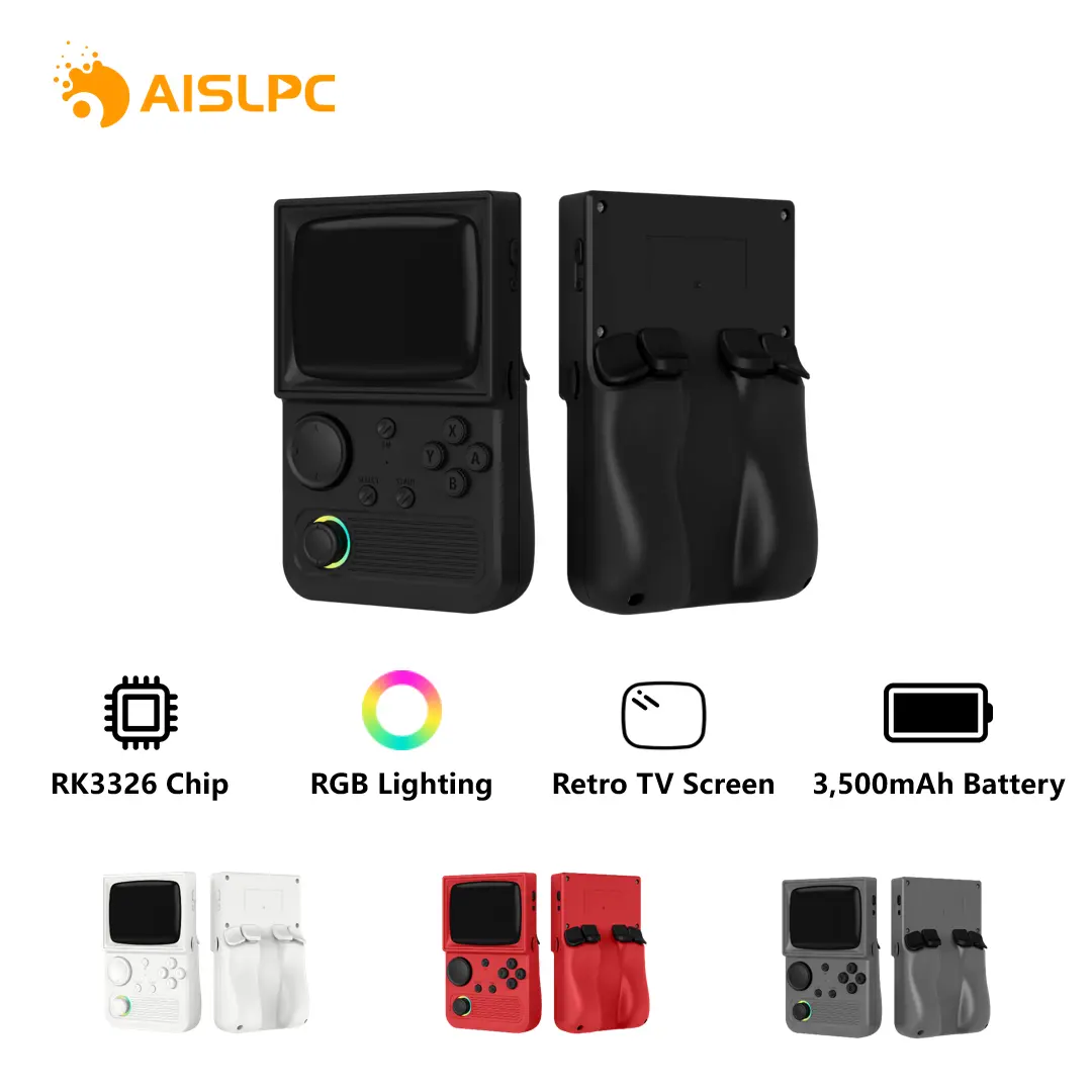 AISLPC R36T Portable Aesthetic Handheld Retro Gaming Console - 3.5''IPS CRT-Inspired Screen, 64GB with 18000+ Classic Games, WiFi Streaming & OTG Support, 3500mAh Charging Battery, Manufacturer Warranty, Portable Case