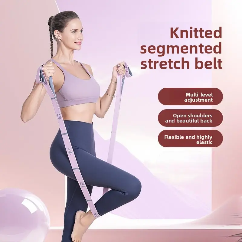 Yoga Stretching Belt Digital Segmented Dance Body Shaping Elastic Rope Back Shoulder Posture Training Auxiliary Resistance Belt