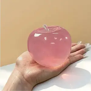 Crystal Apple Stress Ball, soft smooth texture, ideal for office relaxation and sensory play.