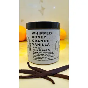 Orange Vanilla Creamed Honey - Barley Moon Botanicals -  Pure Honey, Natural Ingredients