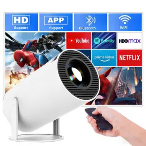 Portable Projector with Wi‑Fi & Bluetooth, High‑Definition Resolution, Adjustable Screen, 180° Rotation, Android Pre‑Installed, HDMI/USB 3.5 mm Audio — Ideal for Home Theater, Video Games, and Parties