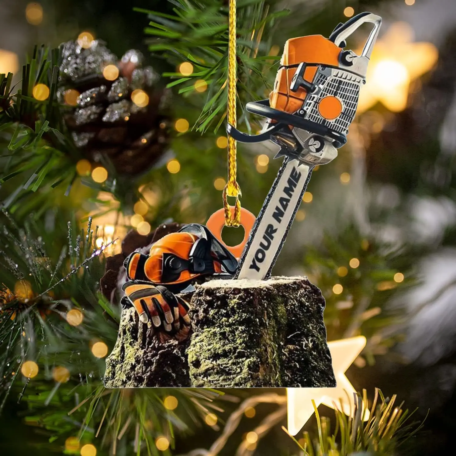 Personalized Arborist Ornaments, Arborist Ornament, Carpenter Ornaments Woodworking Woodworker Logger Lumberjacks Tree Climber Ornament,