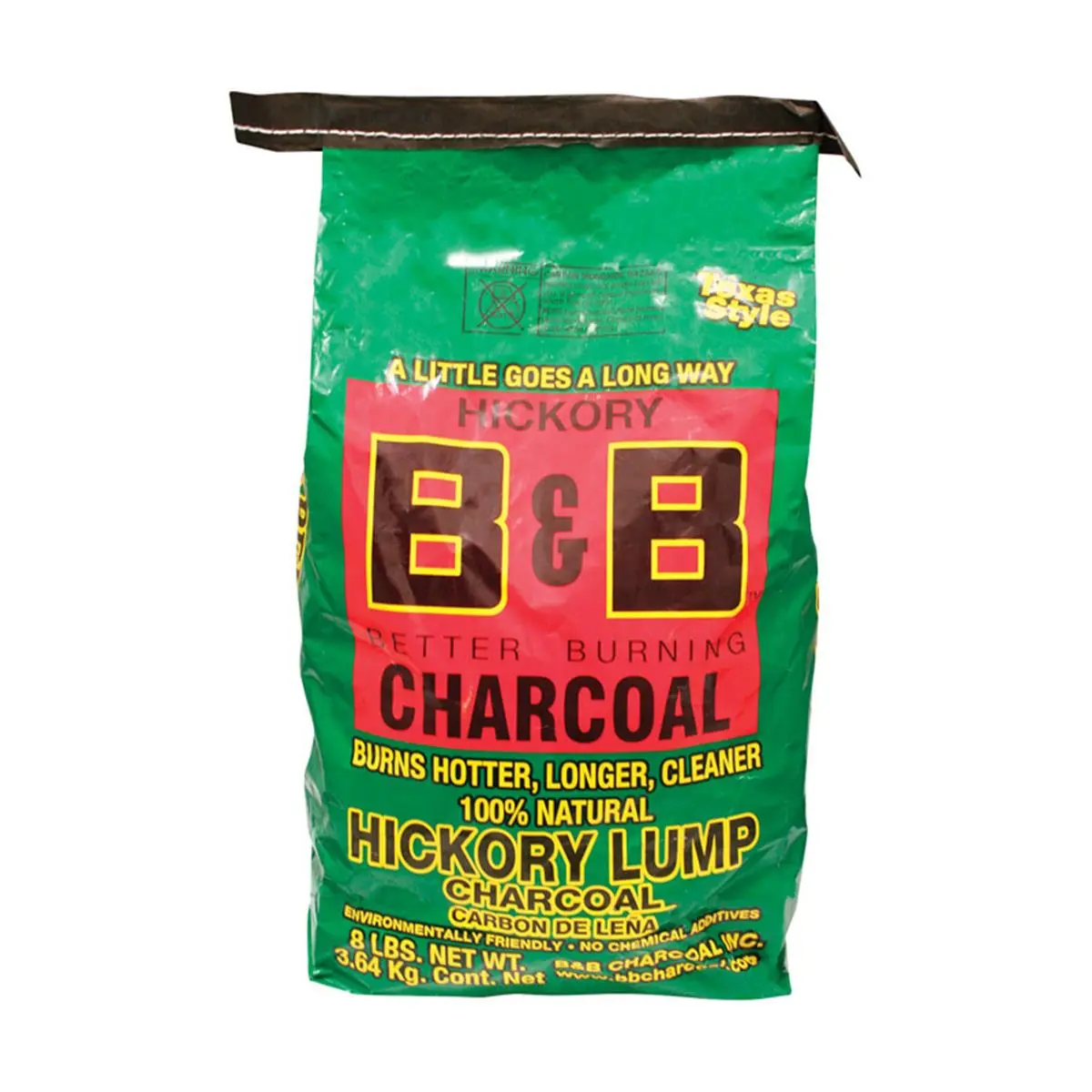 B&B Charcoal Organic Hickory Lump Charcoal - 8 lbs