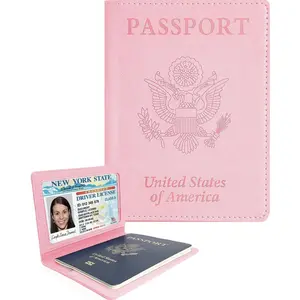 Leather Passport Holder Covers, Passport Holder for Travel Women, RFID Blocking Wallet Case, International Travel  Haves Travel Accessories for Women Men,Cruise Ship Essentials Gifts,