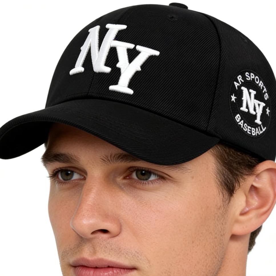 Vintage Washed NY Lettering Baseball Hat - Retro Aesthetic Distressed Dad Cap for Men Women - Breathable Lightweight Sun Hat for Summer, Fall, Winter, Spring - Trendy Hip Hop Street Style Accessory