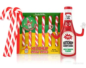KETCHUP Tree Canes - GROSS NASTY! Gag Prank Joke Christmas Gift - Archie McPhee