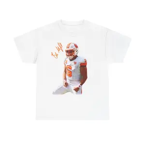 Lady's Casual Everyday Short-Sleeve Round Neck Stylish Baker Mayfield Inspired T-Shirt