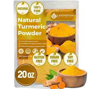 20oz (1.25 lbs) Turmeric Powder, 100% Natural & Pure Turmeric Powder, Ground Turmeric Powder, Turmeric Seasoning Root Powder, No Additives, No Gluten, Vegan. Spice Flavor