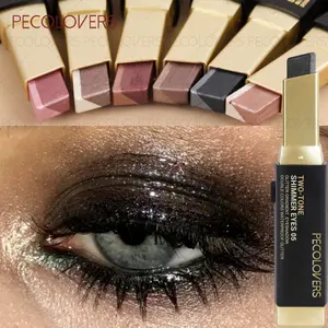 1PC Dual-Tone Pearlescent Eyeshadow Sticks, One Shaped Eyebrow Pencil - Glitter Duochrome Eyeshadow, Waterproof, Long-Lasting, Shimmer & Matte, Convenient