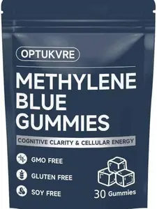 Methylene Blue Gummies, 5mg Each, Improve Focus, Regulate Emotions, Clear Mind, Suitable for Men and Women, 99% Purity, 30 Gummies (30)