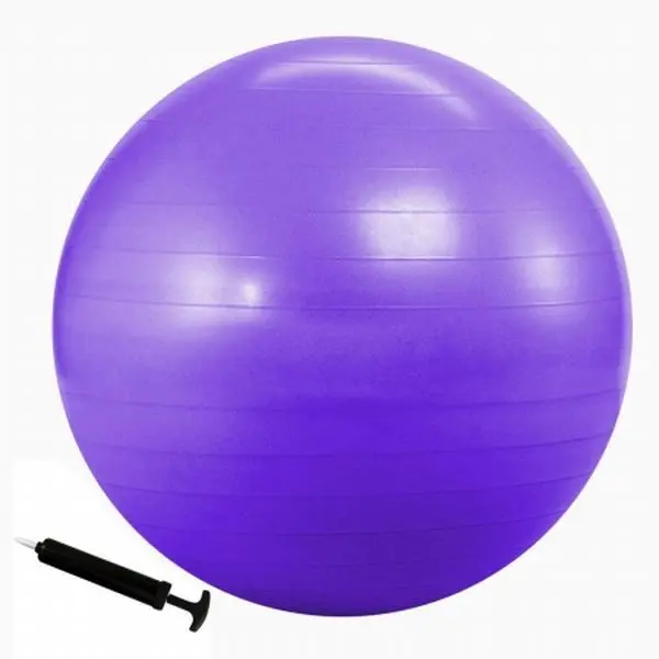 Everrich Industries EVC-0242 Unisex 30 in. Anti-Burst Inflatable Balance Ball - Slip-Resistant, Textured Grip, Includes Pump, for Balance Training (Sports & Outdoor Fitness Gym Accessory)