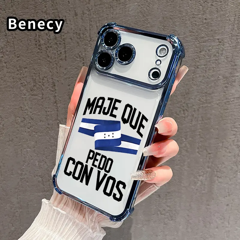 Phone Case for iPhone 17 Pro Max 16 15 Plus Air 14 13 12 11 E Honduras Spirit Call Pattern Four Corners Reinforced Shockproof Transparent Soft Silicone Cover