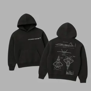 F22 Raptor Blueprint Double Sides Heavy Cotton T-Shirt Vintage Lockheed Martin Graphic Tee Military Enthusiast Streetwear Clothing Gift for Men