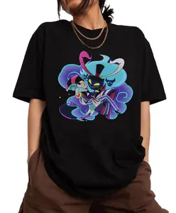 Fizzarolli and Asmodeus Shirt, Helluva Boss Shirt, Black Comedy Cartoon Shirt, Ozzie & Fizzarolli Shirt, Hazbin Hotel Shirt Cotton Top