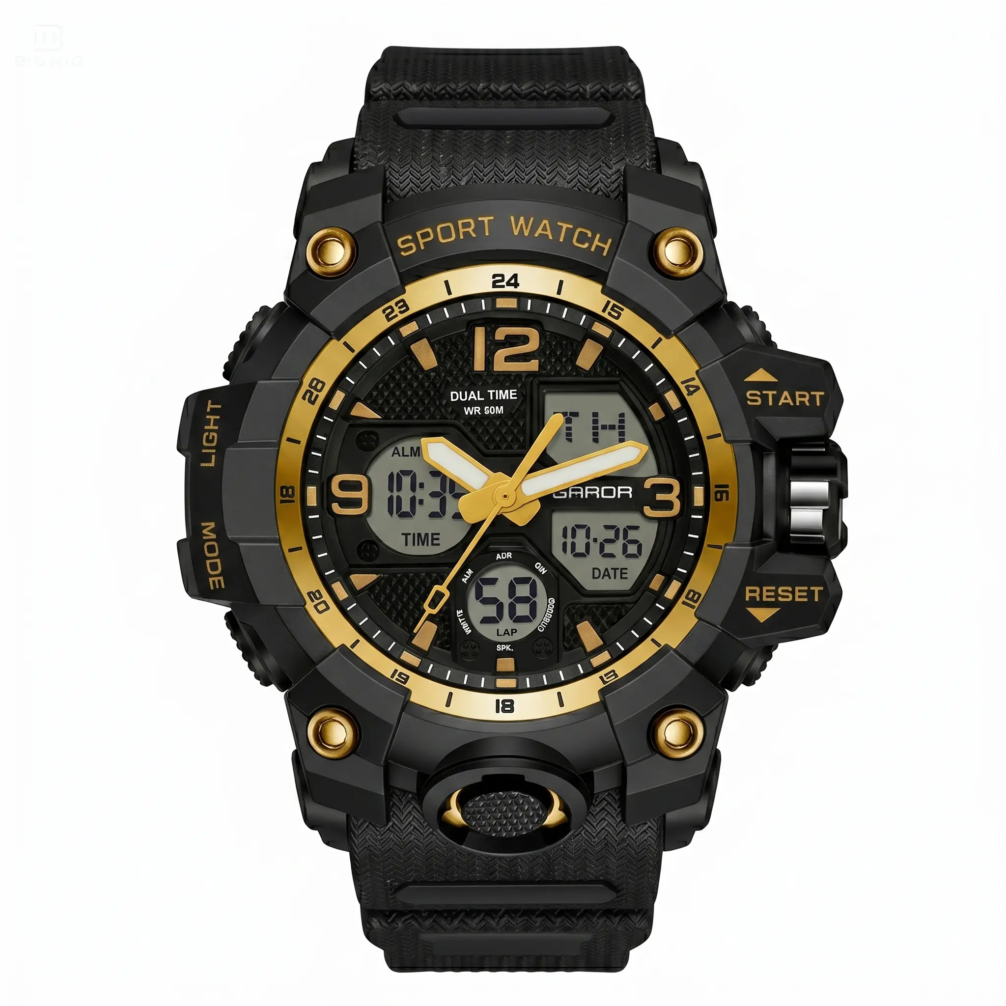 Men's Digital Sport Watch Water-Resistant Wristwatchwith Dual Display for Outdoor Fitness Activities & ActiveLifestyles,Christmas gift
