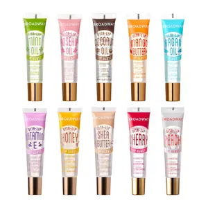 Ruby Kisses Ruby Kisses Broadway Lip Gloss Vita-Lip Clear Lip Gloss with New Cherry and Peach Flavors (10PCS SET) Glossy Lipstick Makeup