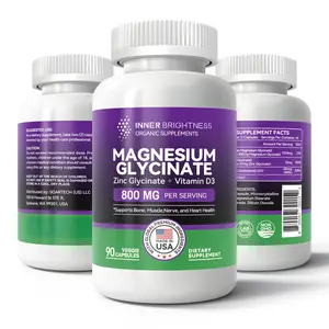 Magnesium Glycinate - Magnesium Supplement with Zinc & Vitamin D3 for Immune and Bone Support, Heart Health, and overall for Women, Men, and Vegans - 90 Vegetarian Capsules energy gluten free wellness supplements