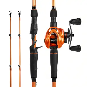KastKing Lethal Blaze Twin-tip Fishing Rod and Reel Combo, IM6 Graphite 2Pc Blanks, Stainless Steel Guides with Ceramic Rings, Contoured EVA Handles & Fighting Butt, Split or Full Rear Handle Design, 10 Models