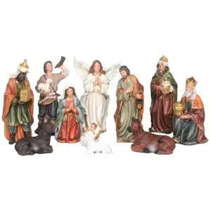 Nativity Scene set 5" inches tall / 11 pc Set Brand-new Nacimiento completo Religious Decor Ornaments