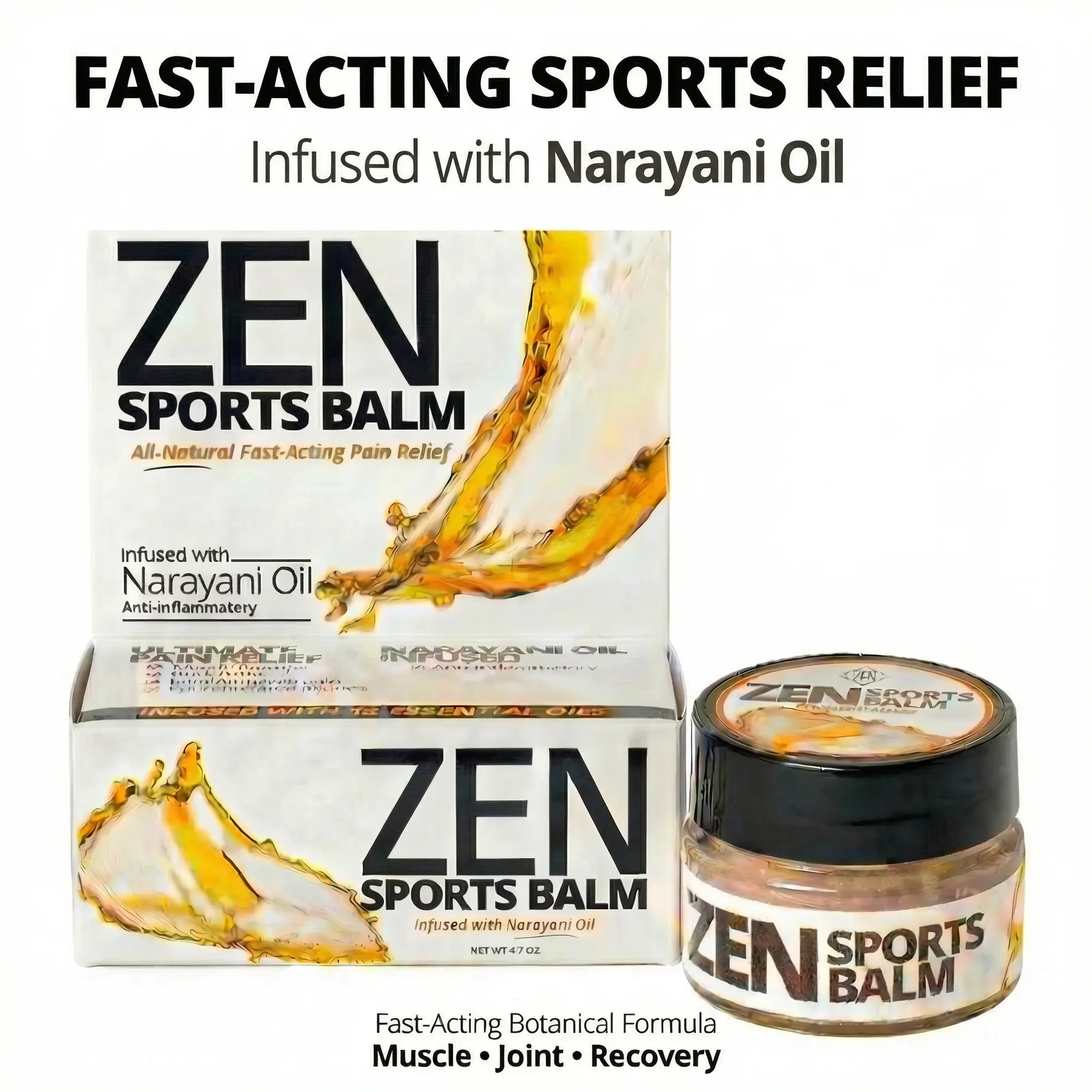 Sports Pain Relieving Concentrated Balm - Fast-Acting Formula, Natural Essential Oils, Premium Glass Bottle for Daily Use - Post-Workout Relief, Healthcare Support for Yoga, Pilates Routines, Wellness, Therapeutic