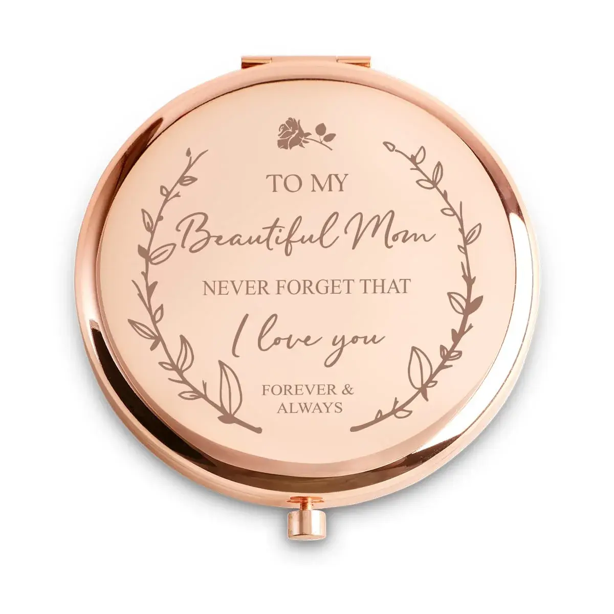 Mom Gifts from Daughter Son, Personalized Compact Mirror, Sentimental Mothers Day Birthday Gifts for Mom, Unique Present for Mother Parents