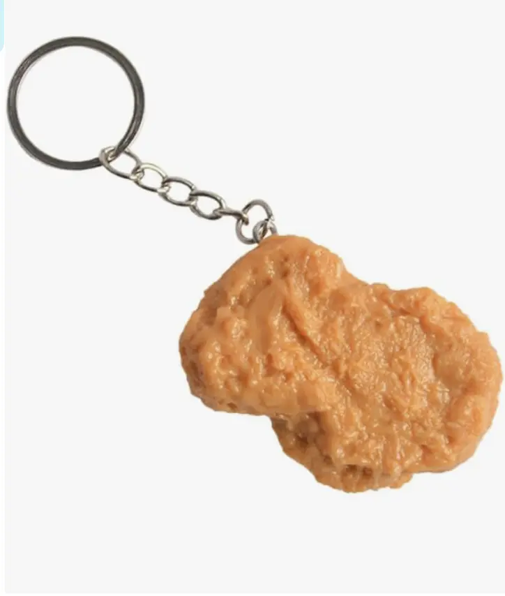 FOODCHAIN - Fried Chicken Nuggets Keychain Chicken Leg Wing Creative Keyring Funny Accessories