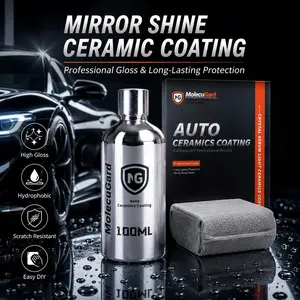 MolecuGard Viral Nano Liquid Glass Car Coating/Quick Ceramic Coating Pro-Instant Scratch Repair & Paint Restoration for All Colors Technology Dust-Proof EffectLasting Luster Lab-Grade Protection Superior Hydrophobic Effect 100ml