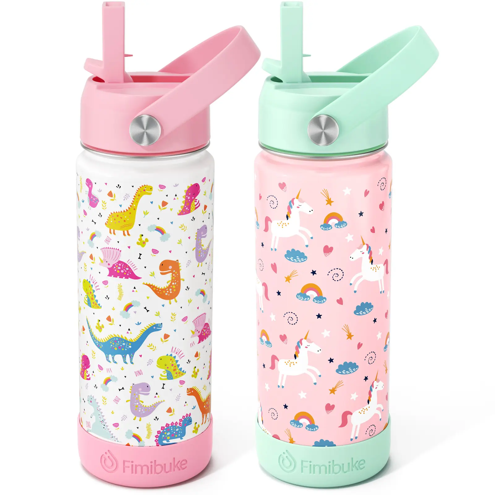 B15.2PCS of 18OZ Unicorn&White Dinosaur