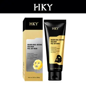 HKY Golden Collagen Wrapping Peel Off Mask - Collagen & Biotin Peel-off Facial Mask, Deep Moisturizing Facial Mask, overnight face mask girl Lifting and Firming Face Mask (2.82 oz)