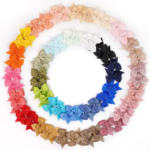 60pcs 2.36 inch Hair Bows for Everyday,Grosgrain Ribbon Hair Bows Alligator Clips for Party,School,Family Dinner and outings Hair Accessories in Pairs Outdoorfun