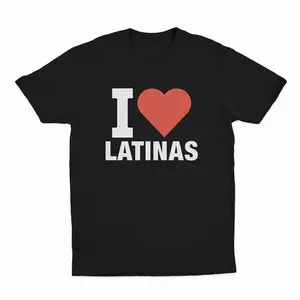 I Heart Latinas T Shirt Women Summer Casual Loose Short Sleeve Print Graphic Tees Trendy Fashion Streetwear Top for Girls