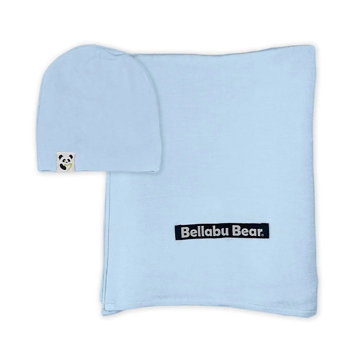 Sky Blue Bamboo Swaddle & Beanie Set