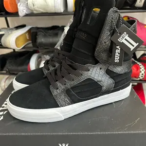Supra Skytop 2 Men’s High Top Skateboard Shoes Crocodile Print X Suede American Streetwear