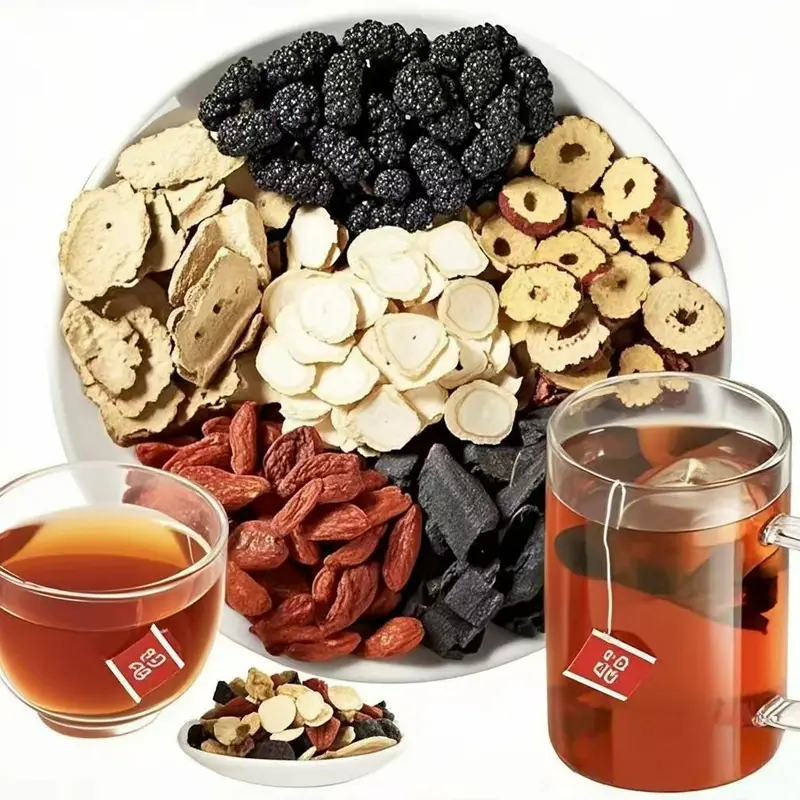 Kidney tea formula Ginseng Five Treasure TeaCombination Scented Tea Five Treasure Tea RedDate Wolfberry Tea Men's Tea Health TeaMulberry Herbal Formula Health Tea WB