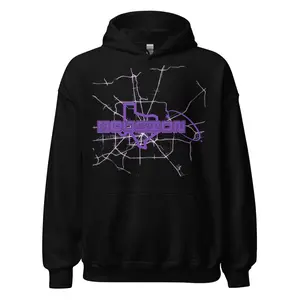 Purple Map Houston Hoodie