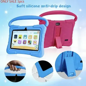 7-inch Android tablet with shockproof protective case, 1GB + 16GB, Wi-Fi, parental controls, dual cameras, Bluetooth tablet, educational, blue/pink, eye protection mode, Tablet Pc