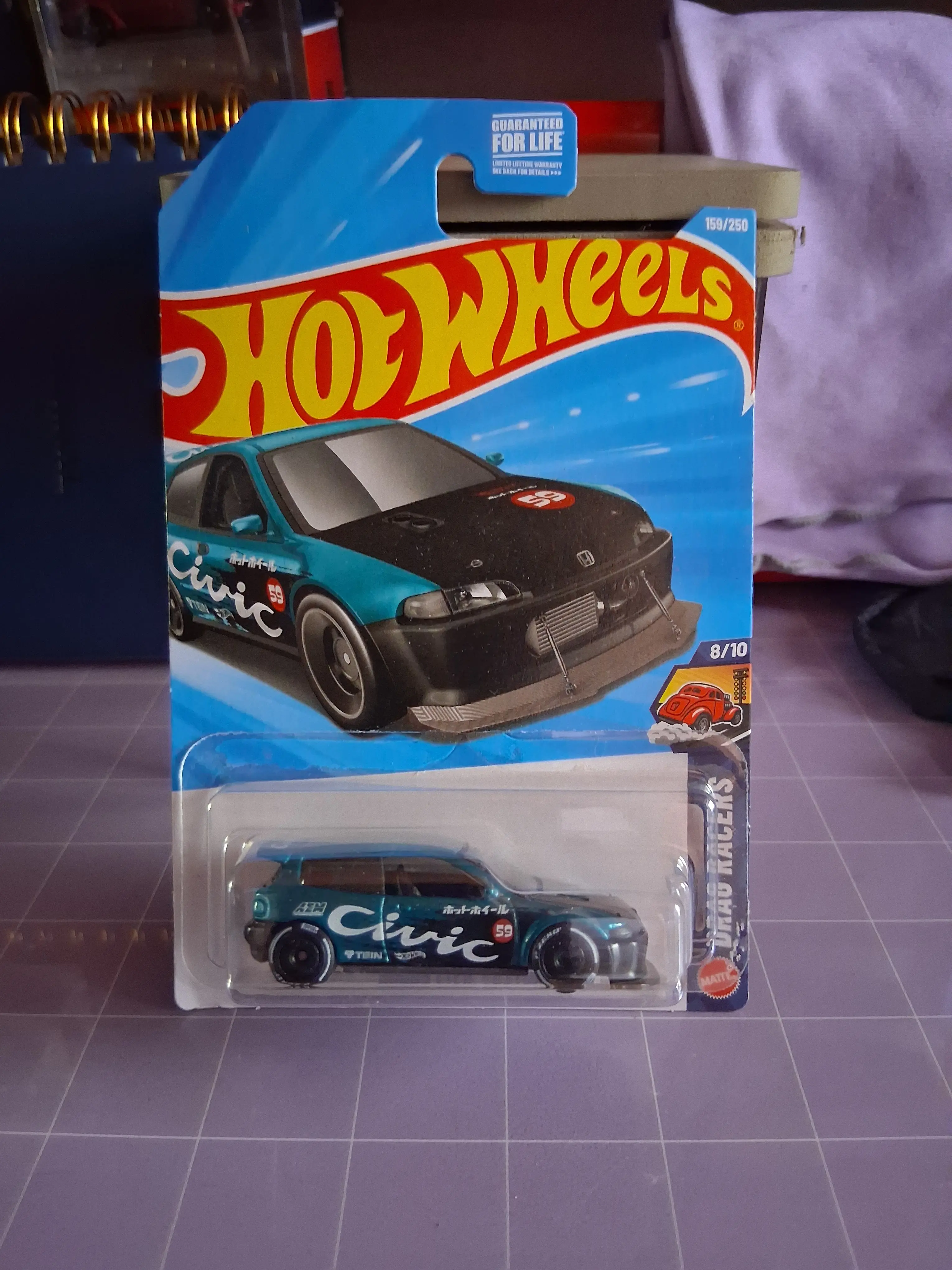 Custom Hot Wheels Civic Hatchback Rubber Wheels