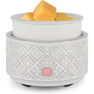 Wax Melt Warmer for Scented Wax,3-in-1Ceramic Wax Warmer Fragrances Candle Oils, Home Fragrance Burner,Electric Candle Warmer for Mom Women(White)