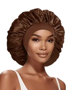 Solid Color Elastic Hair Bonnet, Casual Comfortable Sleeping Bonnet, Soft Hair Bonnet for Women & Girls, Fashion Accessories for Daily Use, Bonnets for Sleeping