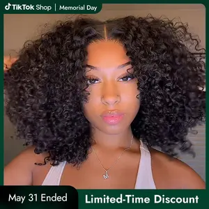 [Summer Essential] Wiggins Hair Short Curly Wigs 7x4 Pre Cut Ready To Go Glueless Wigs Ready To Wear Human Hair Beginners Friendly 13x4 Lace Frontal Wigs Pre Plucked Wigs Pre Bleached Wig #tiktokshopmemorialday