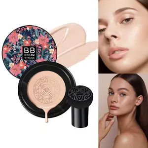 Moisturizing Air Cushion Foundation Full Coverage, Lightweight Long-Wear With Natural Radiant Finish, Easy Mushroom Sponge Application For All Skin Types Facial Glow