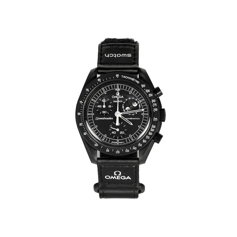 Swatch x Omega Bioceramic Moonswatch Mission To Moonphase Snoopy by StockX