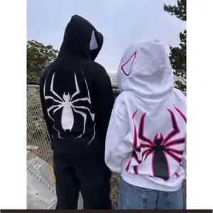 2025 Million Halloween Personalized Men's Women's Pullover Hoodie Y2g Couple Big Size Spiderman Zip Hoodie