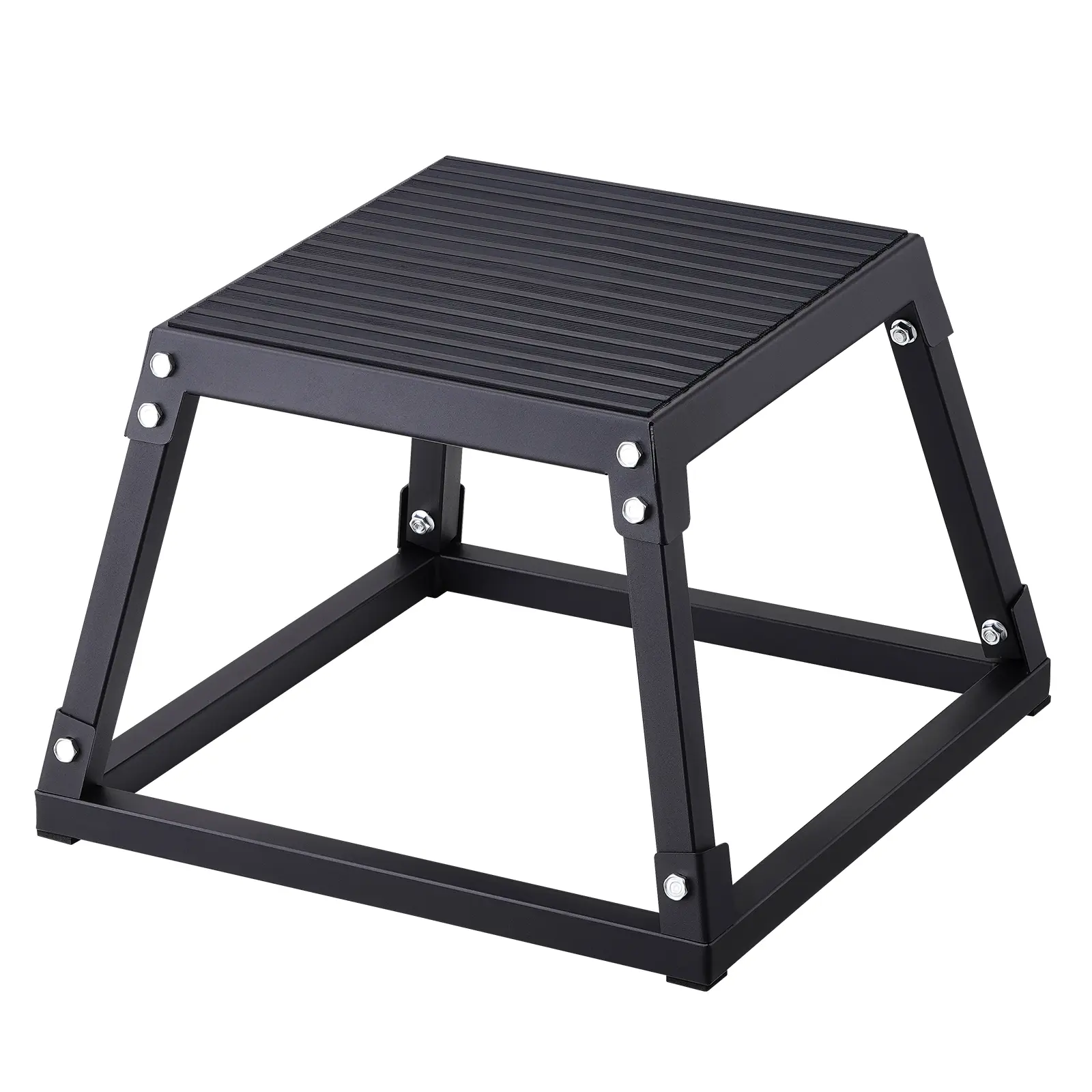 VEVOR Plyometric Jump Box, TikTokShopBlackFriday, 12 Inch Plyo Box, Steel Plyometric Platform and Jumping Agility Box, Anti-Slip Fitness Exercise Step Up Box for Home Gym Training, Conditioning Strength Training, Black