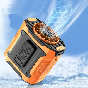 Waist mounted fan UBS fan Portable Waist Fan,   LED Light, Battery Display Screen, Cool Clip Fan Under Shirt & Belt Fan,, Lightweight, Rechargeable,Outdoor Activities