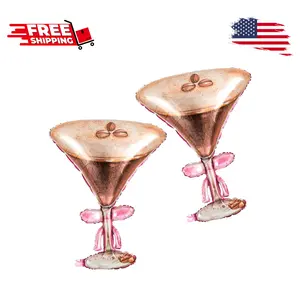2 Pcs Espresso Martini Balloon 32 x 26 Inches, Giant Foil